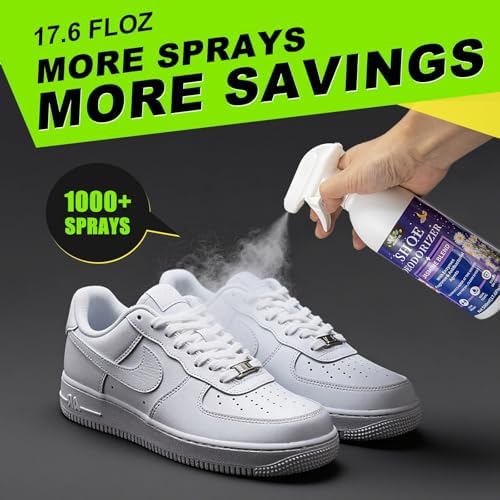 Meuvcol enzyme based shoe deodorizer bottle displayed alongside athletic cleats leather boots and gym gear showing multi surface use
