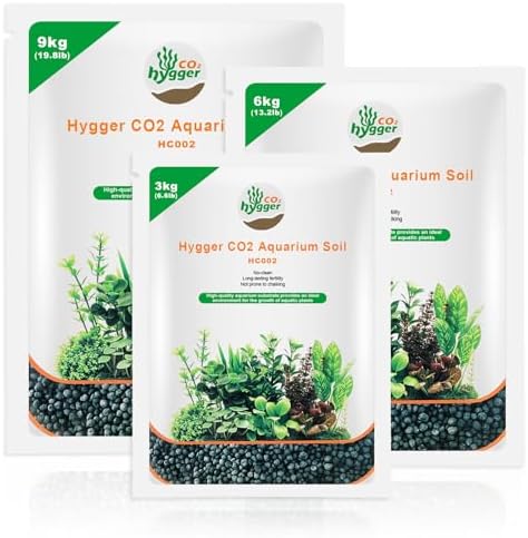 Close up of Hygger Co2 aquarium substrate granules