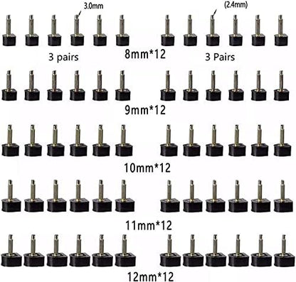Assorted sizes of TPU heel replacement caps for stiletto shoe repair