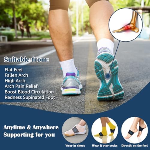 Two different heights of ergonomic gel inserts for customized arch support