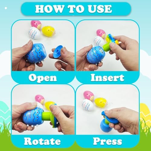 Leetous Easter egg toy set with included launch mechanism