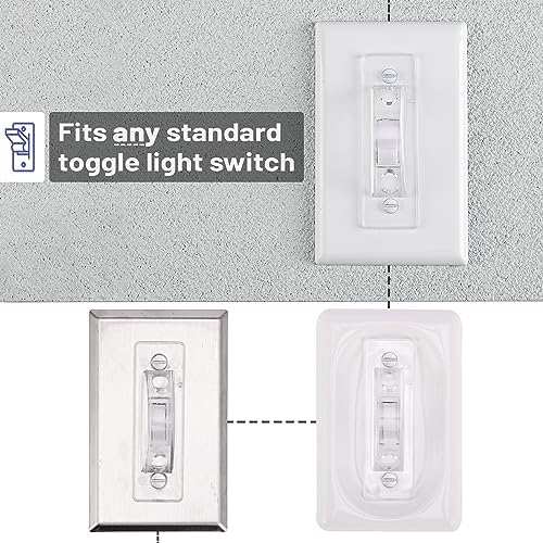 Childproof light switch cover safety guard close up