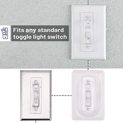 Childproof light switch cover safety guard close up