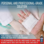 Authentic 32 ounce hydrogen peroxide solution with tamper resistant screw cap container for secure home first aid storage.