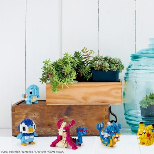 Assembled Nanoblock Pokemon Piplup 3D model figure standing on a flat surface