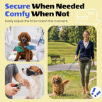 TinyRex anti biting and barking muzzle secure buckle mechanism.