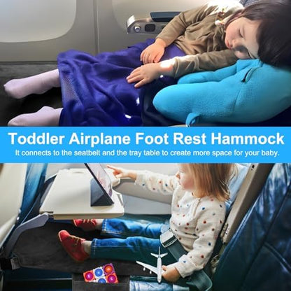 COZYBONDER kids airplane seat extender travel bed in black velvet material