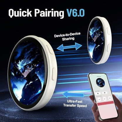 Interactive digital photo and GIF display name tag for anime conventions