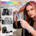 Demonstration of washable hair color on blonde hair