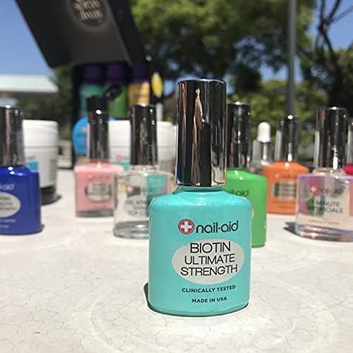 Authentic USA sourced Nail-Aid biotin treatment set bottles