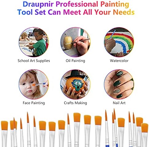 Bulk set of forty pieces small craft brushes and clear paint containers for classroom art festivals.