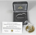 Airtight protective capsule containing eTradewinds Donald Trump gold plated replica coin