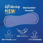 Close up look at the skin comfort formula texture on the TENA breathable liner sheet.