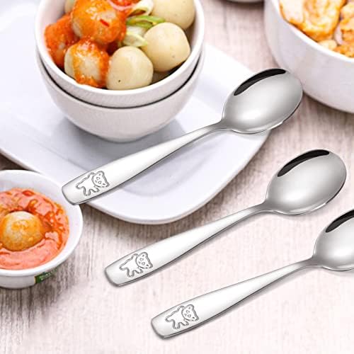 Pimoys stainless steel kids silverware set in a gift box