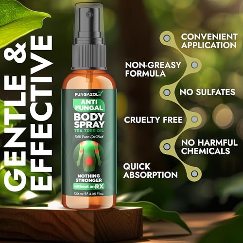 Fast absorbing antifungal treatment spray for athlete foot and ringworm