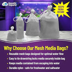 Aquatic Experts aquarium filter bags with drawstring closure