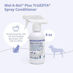 Antifungal and antibacterial leave on spray conditioner for dogs and cats