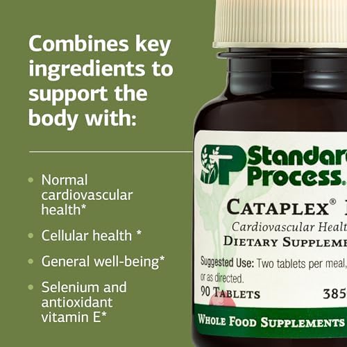 Standard Process Cataplex E2 cardiovascular support supplement back panel instructions