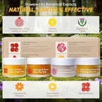 Froya Organics four piece skincare set jars layout
