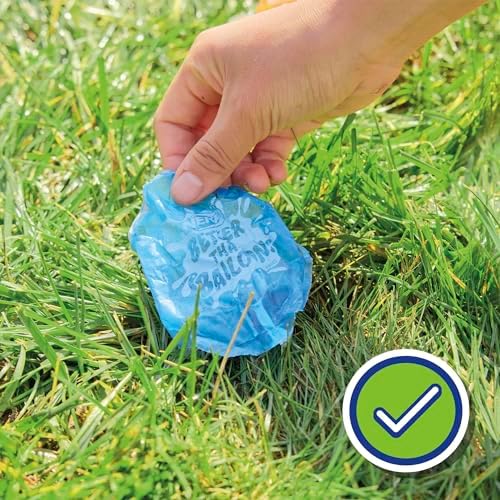 Demonstration of the single piece burst design of Nerf Better Than Balloons for simple cleanup.