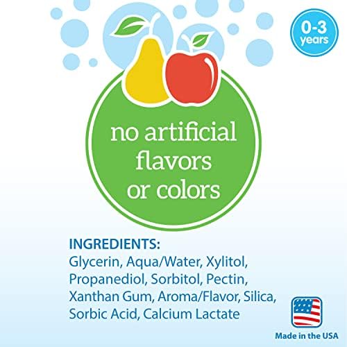 Close up look at Dr. Brown's natural baby oral care gel for toddlers aged 0 to 3 years