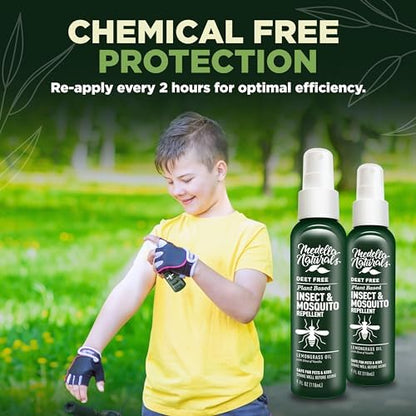 Two pack of Medella Naturals non-greasy mosquito repellent spray for kids and pets.