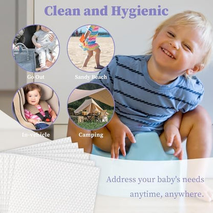 Convenient 50 count refill pack of absorbent potty pads