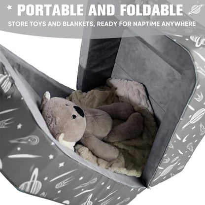 JOYWOO kids nap mat removable cover being prepared for machine washing