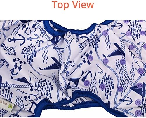 OsoCozy diaper cover flat lay showing snap positions