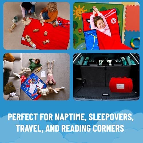 Detailed view of kids nap mat built in pillow