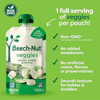 Authentic USA imported Beech-Nut baby food pouches on a table