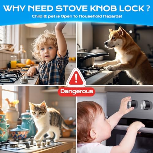 Universal child proof stove knob lock open view