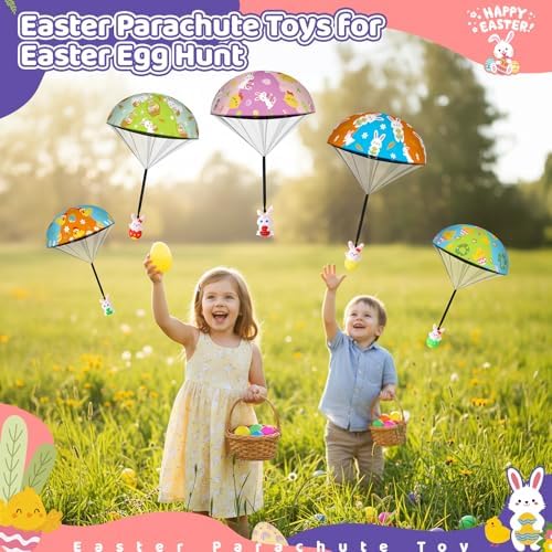 Tangle free nylon parachute toy deploying smoothly mid air