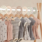 Cephira round baby clothes dividers hanging on a rod