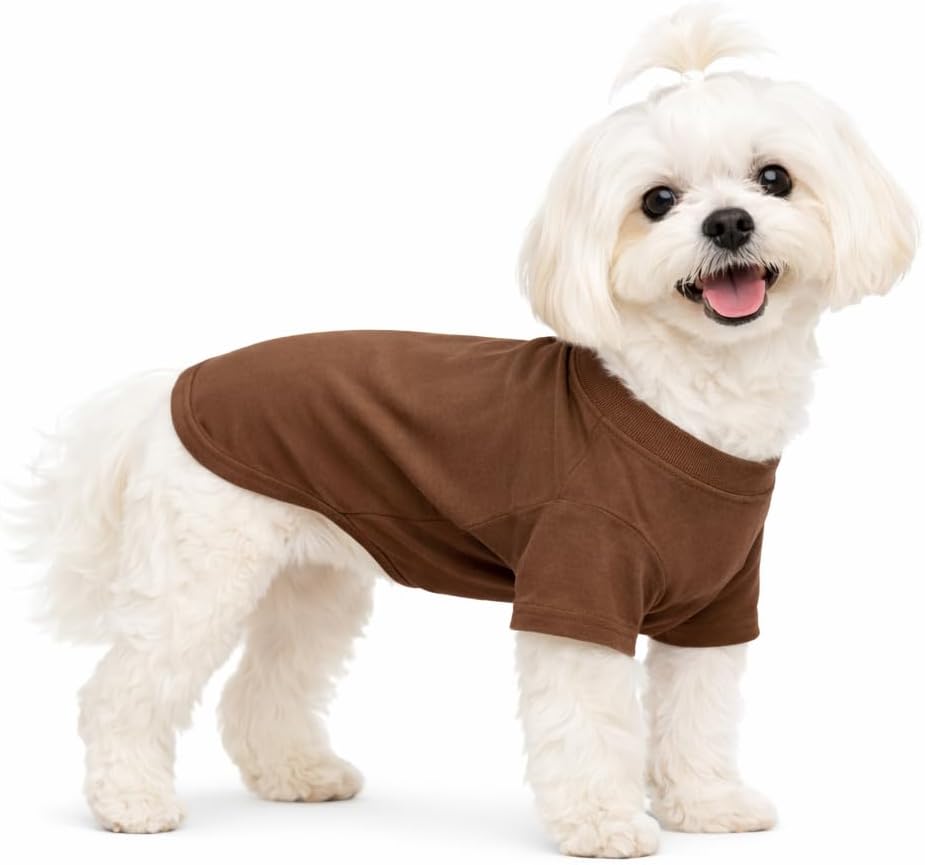 Lovelonglong Pet Clothing Dog Costumes Dachshund Clothes Blank T-Shirt Tee Shirts for Dachshund Dogs,Corgi 100% Cotton White D-M - Image 12
