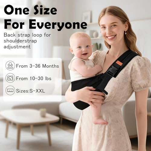 Marrlly ergonomic hip seat baby holder in black sailboat pattern demonstrating secure infant positioning.