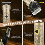Ufree beard trimmer showing steampunk metal design