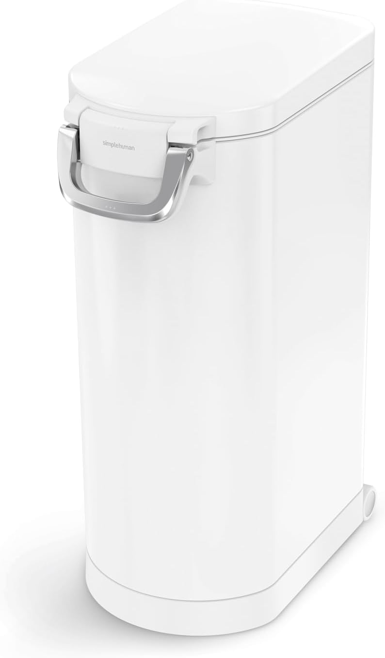 simplehuman 35 Liter, 40 lb / 18.1 kg X-Large Pet Food Storage Container for Dog Food, Cat Food, and Bird Feed, Brushed Stainless Steel - Image 11