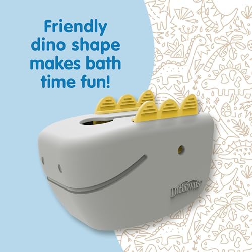 Flexible silicone material of Dr. Brown's dinosaur tub cover