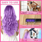 Variety of 10 bright hair chalk colors displayed