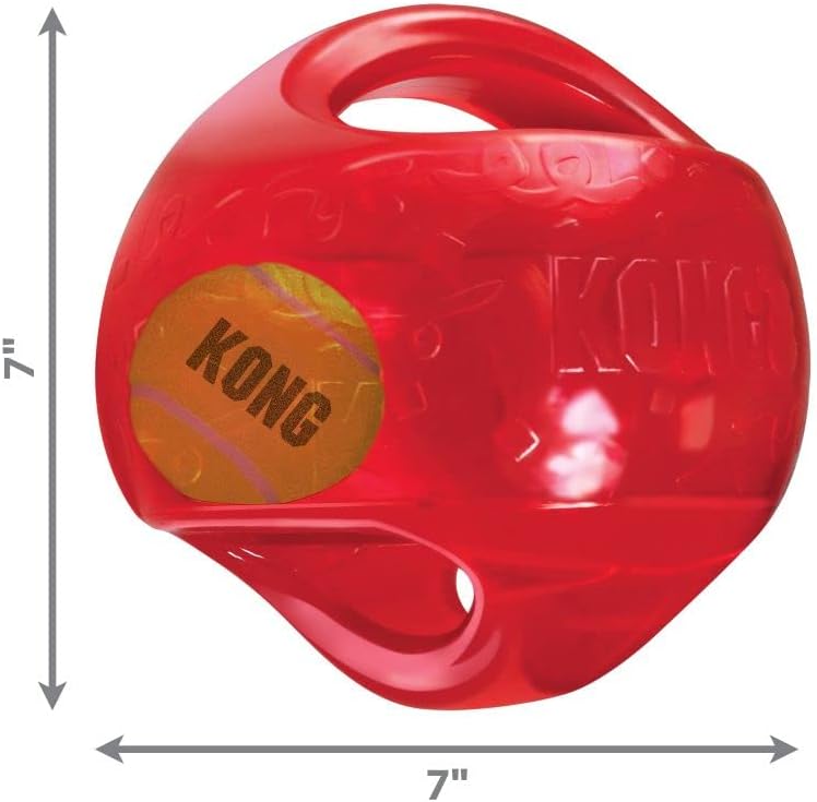 Close up of KONG Jumbler Ball outer shell detail