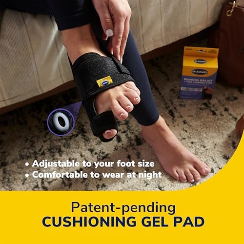Demonstration of the hook and loop fastener on the big toe corrector strap.
