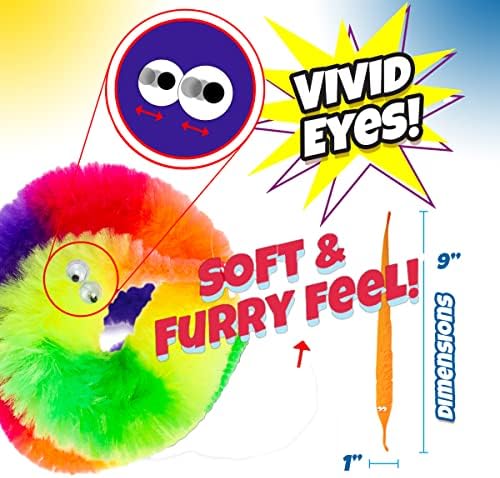 Assorted colors of JA-RU magic worm toys
