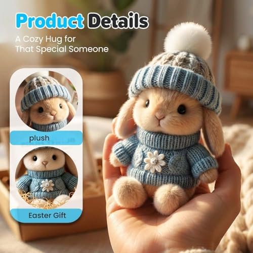 Hulezt soft plush handmade rabbit dimensions and premium artisanal details