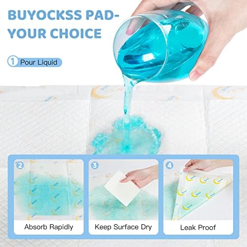 Buyockss disposable changing pad on a wooden changing table