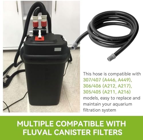 Packaging contents of the A20015 fish tank filter hose showing the complete replacement assembly