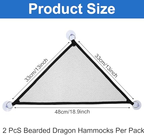 Black triangle lizard hammock climbing accessory setup for geckos and snakes