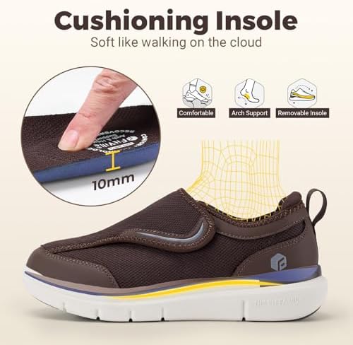 FitVille StepEZ orthopedic walking shoes showing breathable mesh upper detail