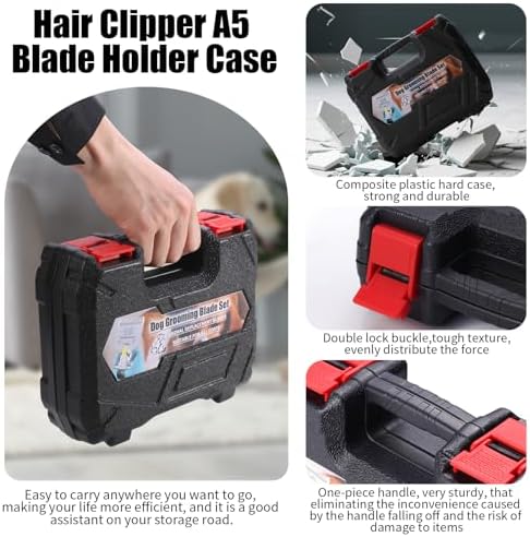 DODAER detachable A5 clipper blade holder open view demonstrating precise slot dimensions for secure tool placement.