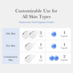 Medicube hyaluronic cream open jar showing gel capsules